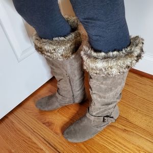 New Direction Suede Knee High Boots Sz. 10